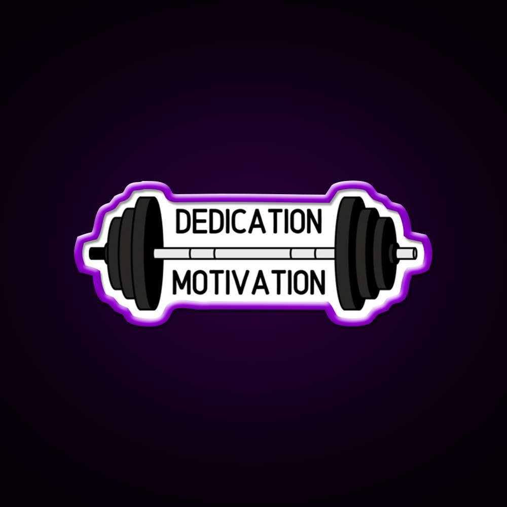 Dedication Over Motivation Fitness Motivation Gym Fitness Led Neon Sign Rgb Color