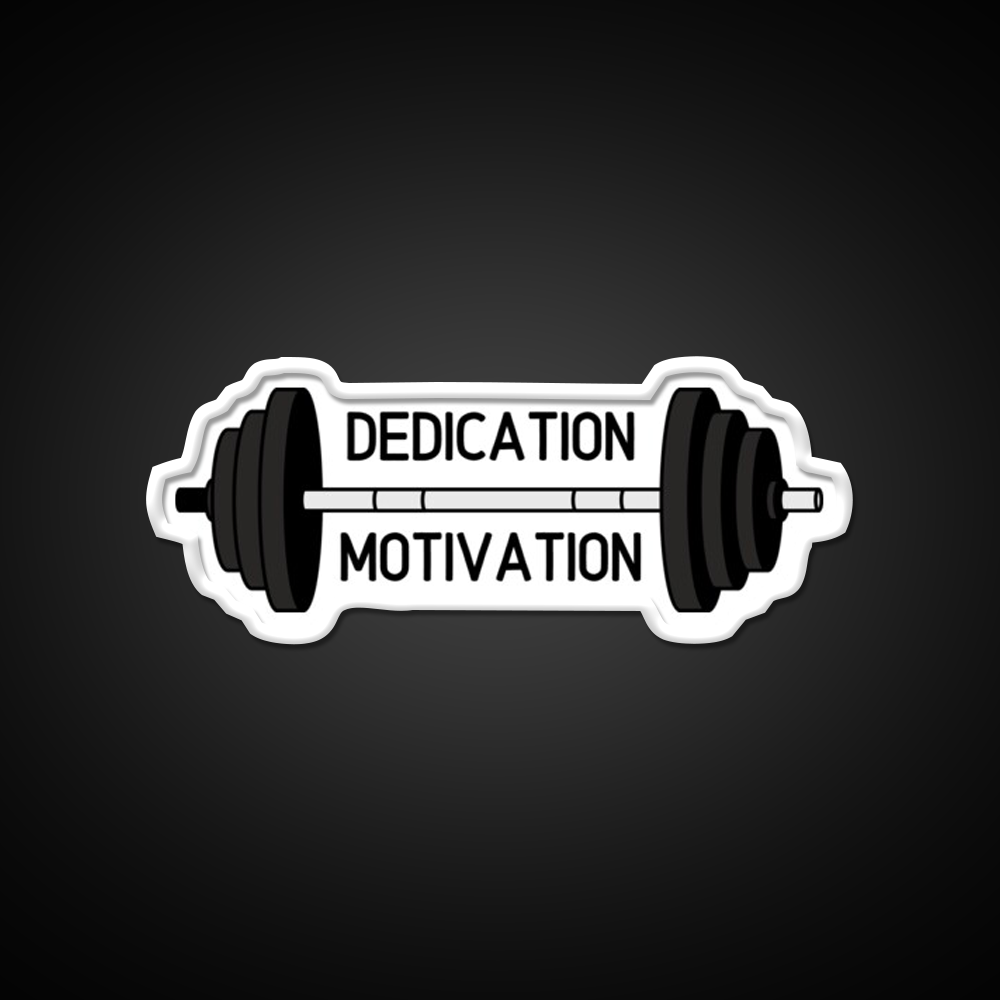 Dedication Over Motivation Fitness Motivation Gym Fitness Led Neon Sign Rgb Color