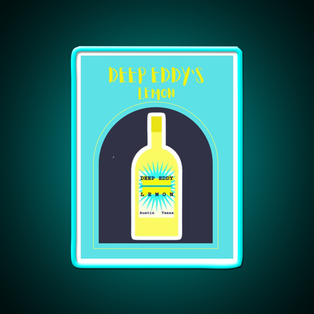 Deep Eddys Liquor Print Cocktail Bar Decor Led Neon Sign Rgb Color - Size and dimension reference
