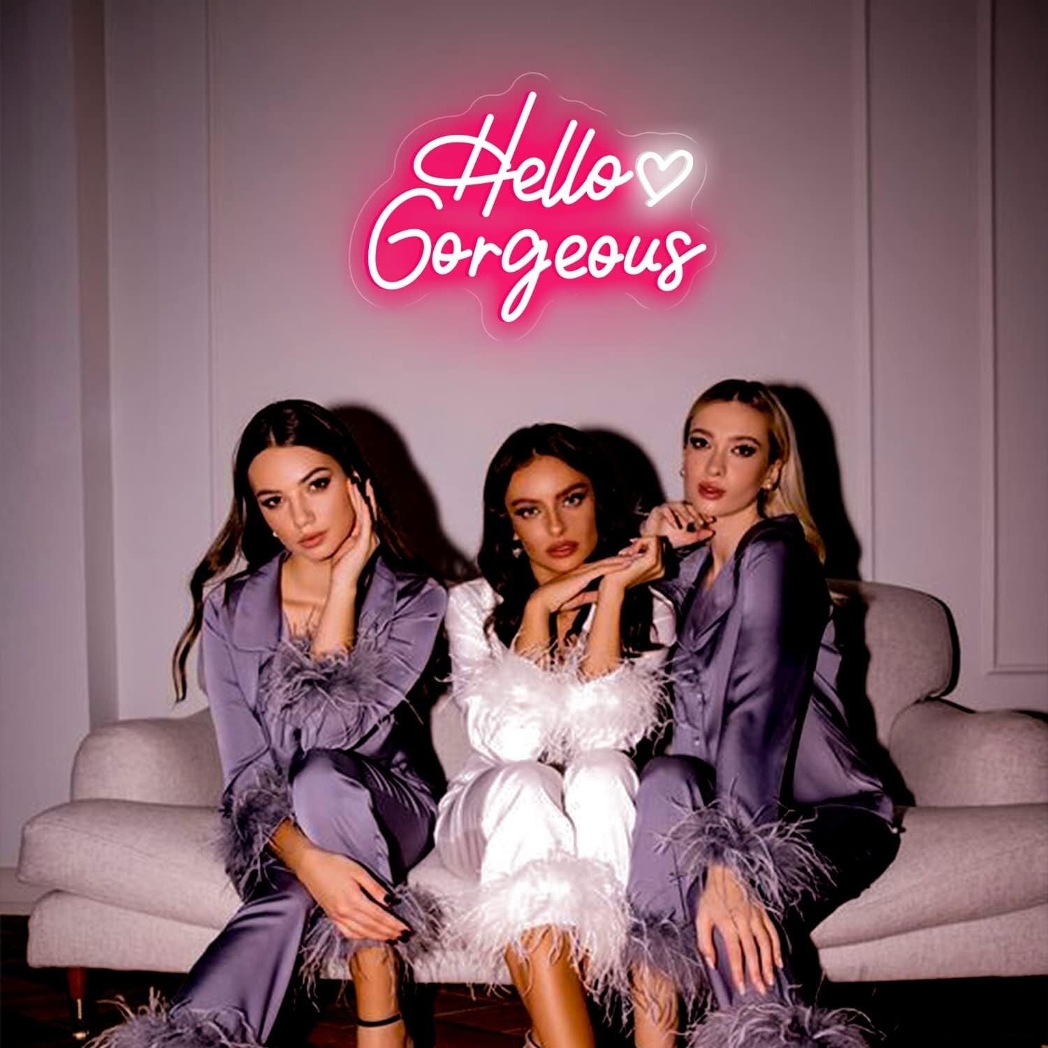 Deep Pink Hello Gorgeous Room Led Neon Sign - Shineneon
