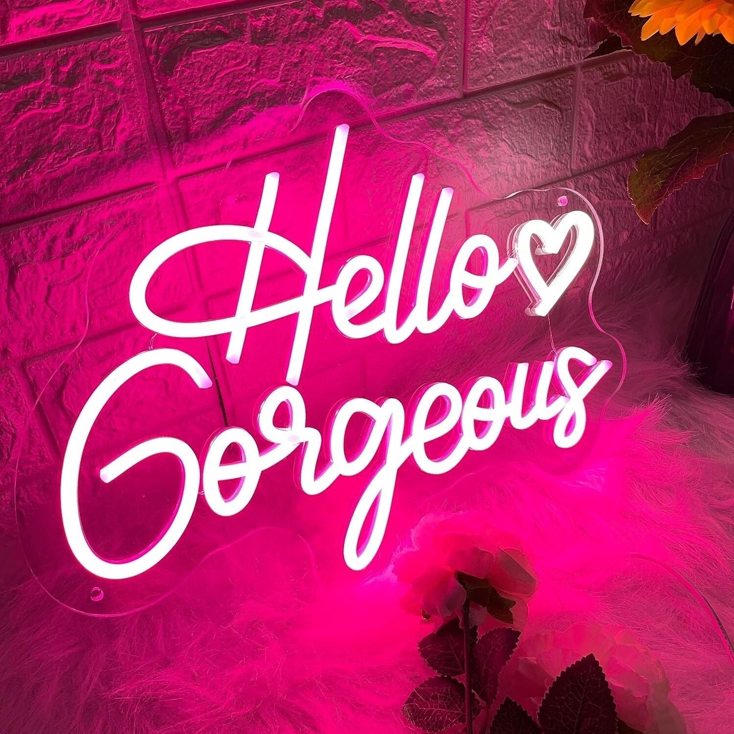 Deep Pink Hello Gorgeous Room Led Neon Sign - Shineneon