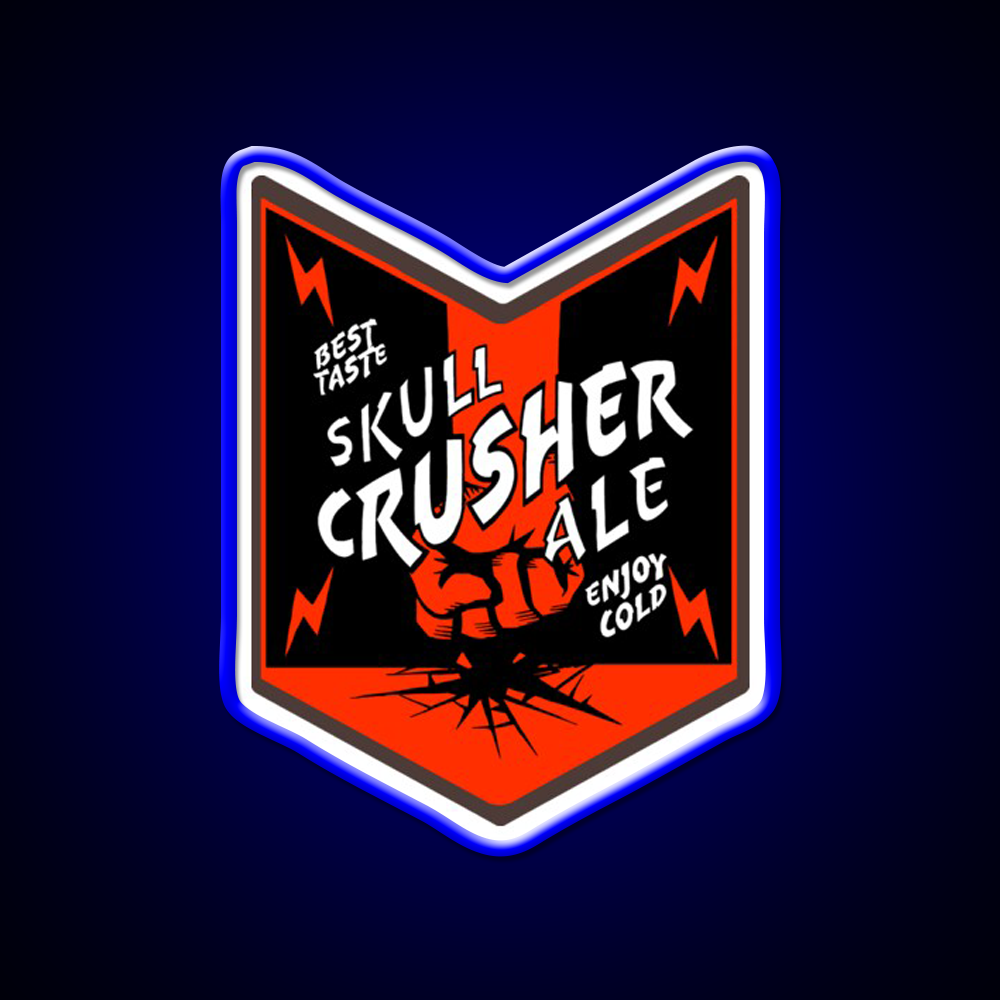 Deep Rock Galactic Skull Crusher Ale Beer Logo Beer Bar Decor Led Neon Sign Rgb Color - LED neon sign view 5