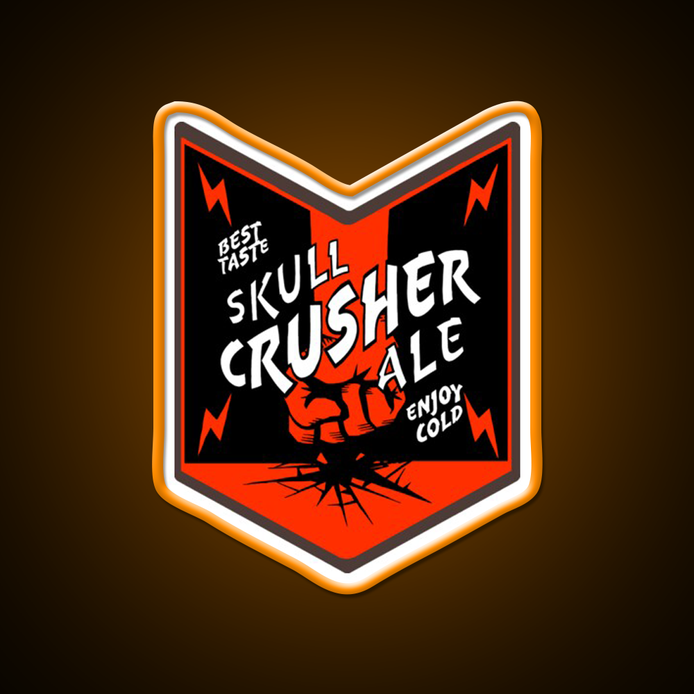 Deep Rock Galactic Skull Crusher Ale Beer Logo Beer Bar Decor Led Neon Sign Rgb Color - LED neon sign view 6