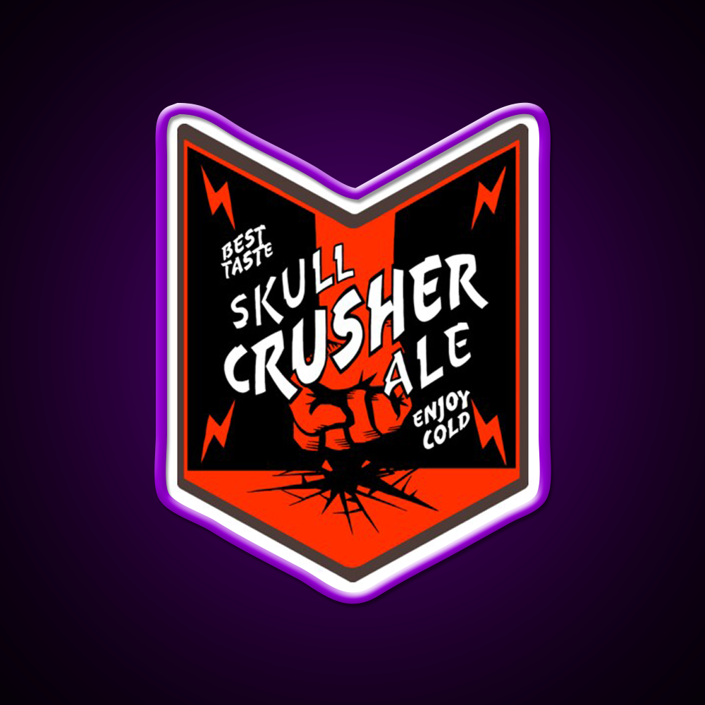 Deep Rock Galactic Skull Crusher Ale Beer Logo Beer Bar Decor Led Neon Sign Rgb Color - LED neon sign view 9