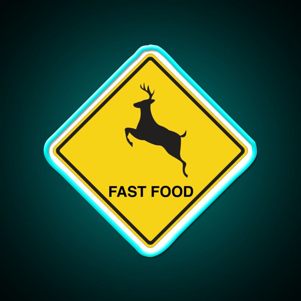 Deer Fast Food Led Neon Sign For Burger Place Rgb Color