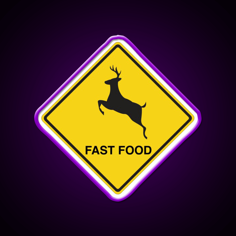 Deer Fast Food Led Neon Sign For Burger Place Rgb Color - Shineneon