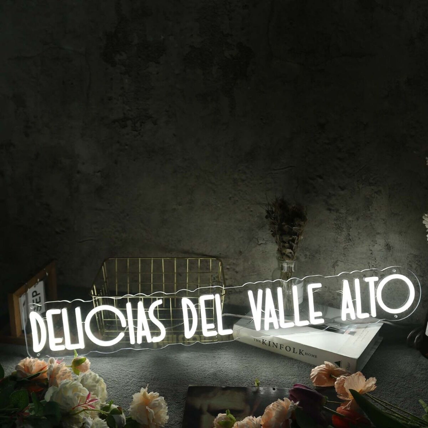 Delicias Del Valle Alto White Led Neon Sign - Shineneon