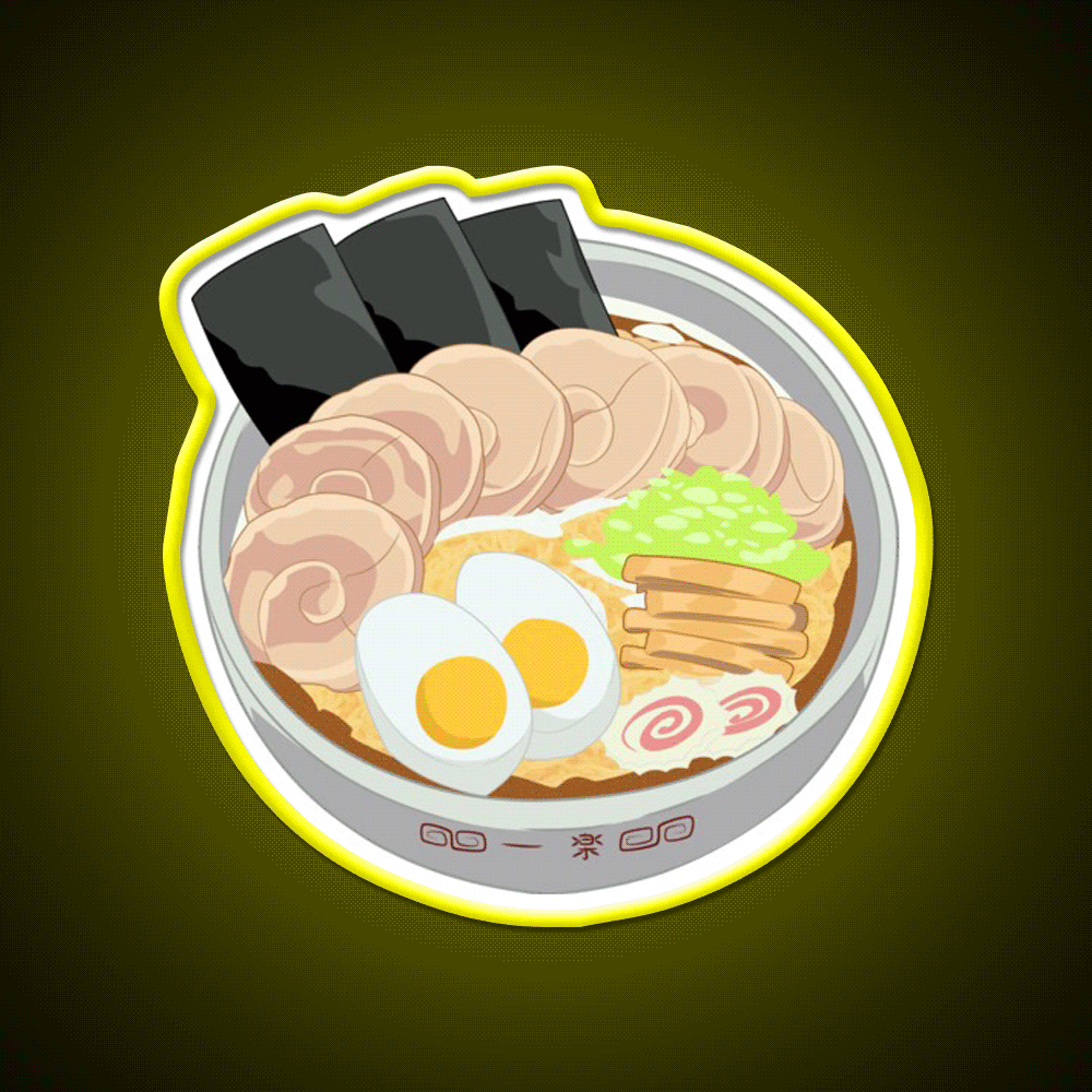 Delicious Anime Ramen Snack Food Led Neon Sign Rgb Color - Custom LED neon sign front view