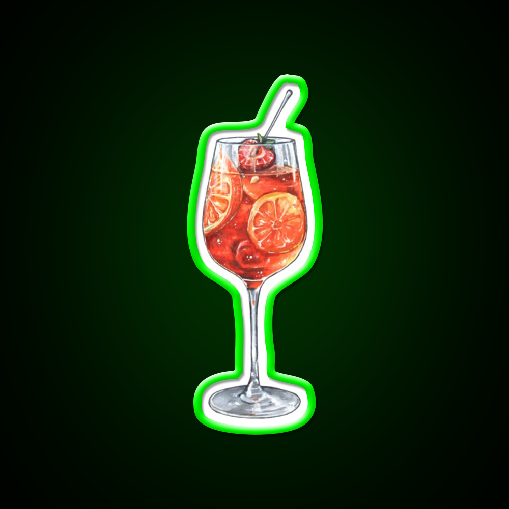 Delicious Aperol Spritz Slices Cocktail Bar Decor Led Neon Sign Rgb Color - LED neon sign view 8