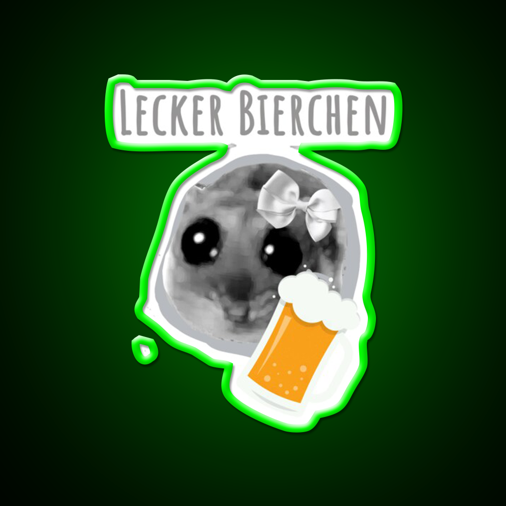 Delicious Beer Sad Hamster Tiktoc Meme Beer Bar Decor Led Neon Sign Rgb Color - LED neon sign view 8
