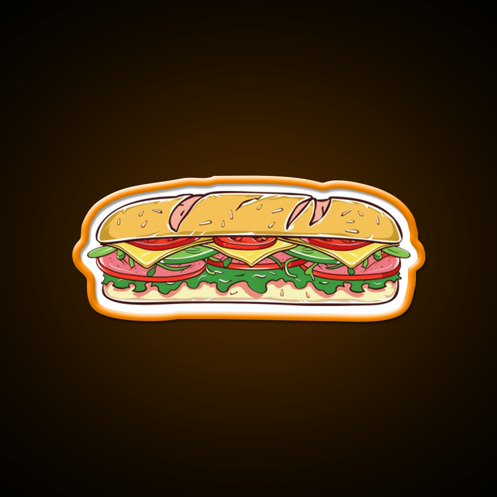 Delicious Deli Sandwich Snack Food Led Neon Sign Rgb Color - Shineneon