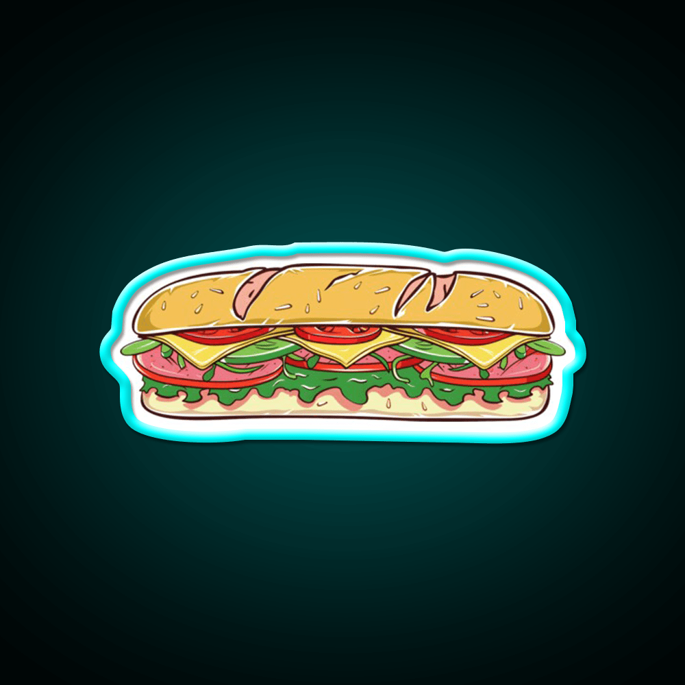 Delicious Deli Sandwich Snack Food Led Neon Sign Rgb Color - Shineneon