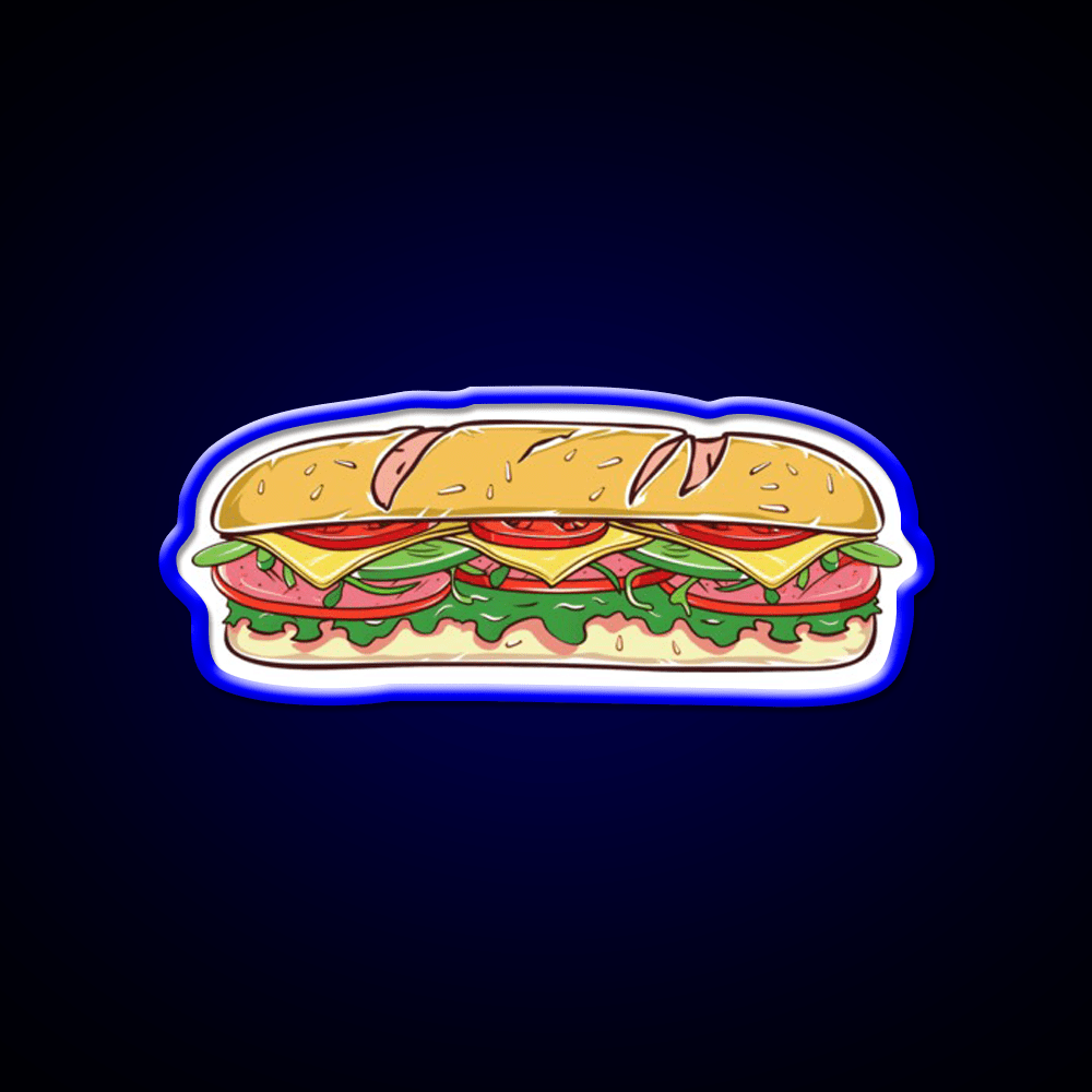 Delicious Deli Sandwich Snack Food Led Neon Sign Rgb Color - Shineneon