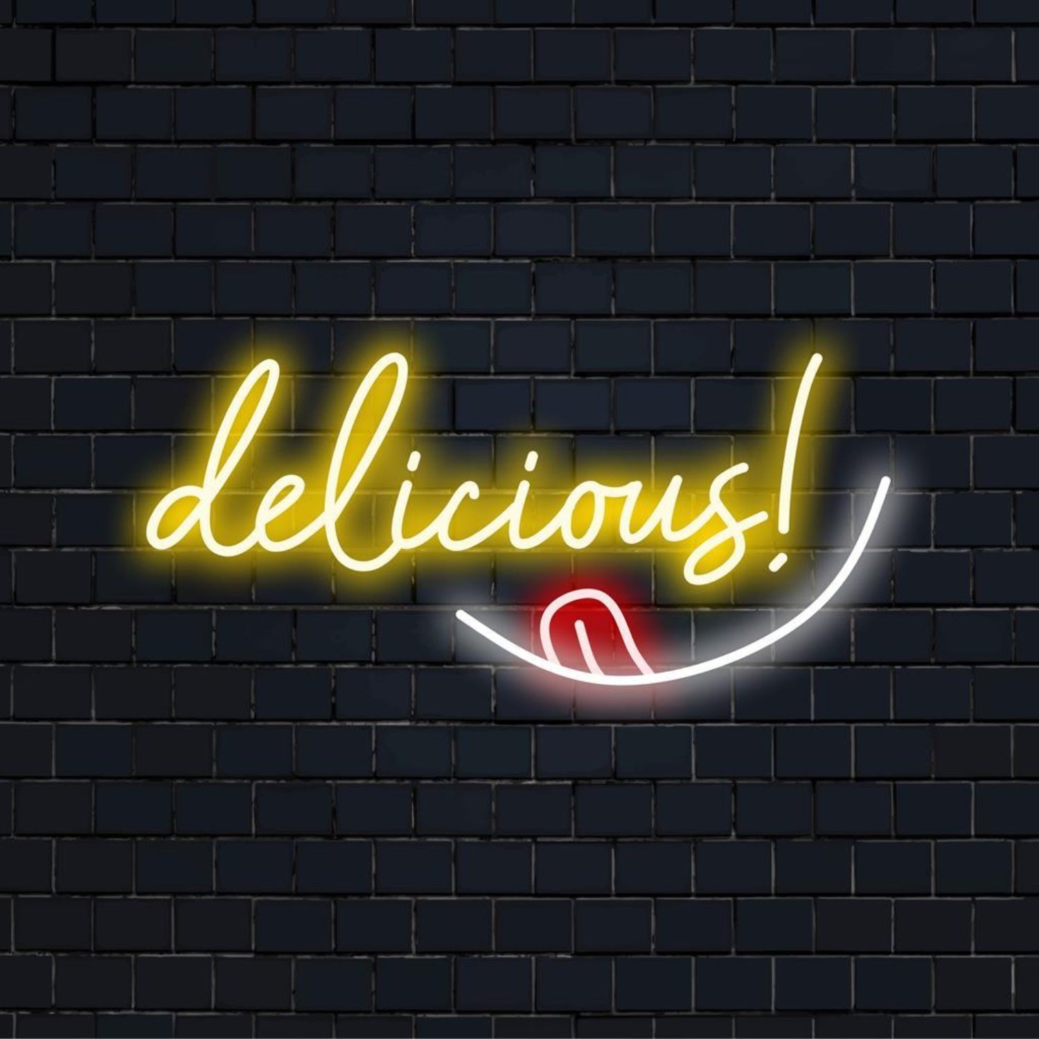 Delicious Yellow-White-Red Led Neon Sign For Restaurant Cafe Wall Decor | Shineneon