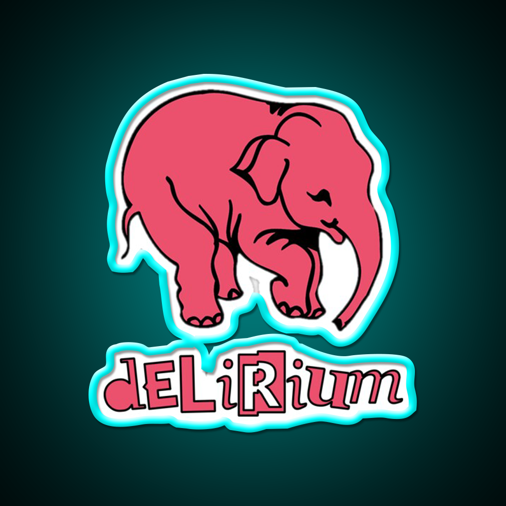 Delirium Beer Bar Decor Led Neon Sign Rgb Color - Size and dimension reference