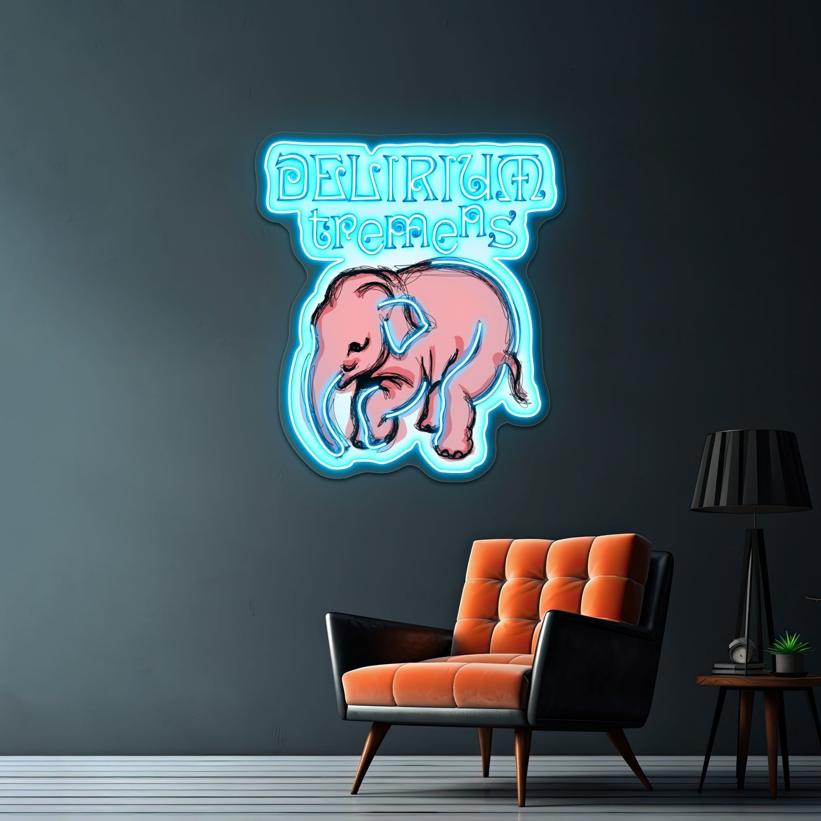 Delirium Pink Elephant Pop Artwork Affordable Custom Neon Signs - Shineneon