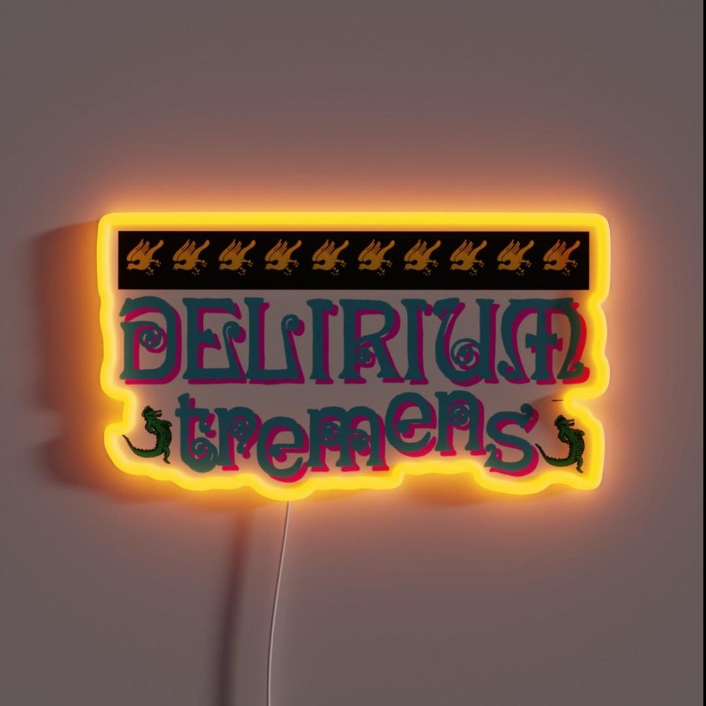 Delirium Tremens Alligator Rgb Led Neon Sign