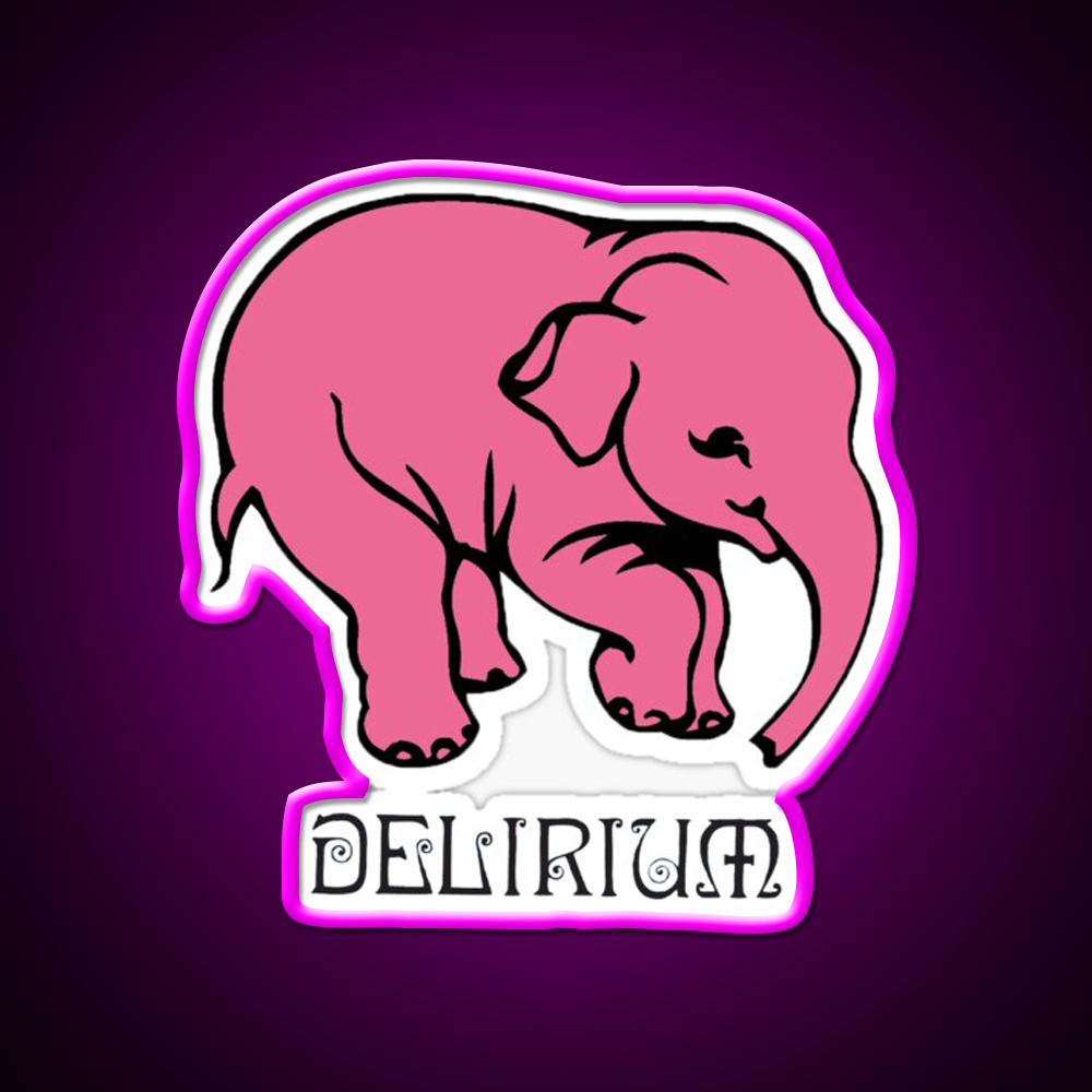 Delirium Tremens Beer Bar Decor Led Neon Sign Rgb Color - Neon sign mounted on wall in room