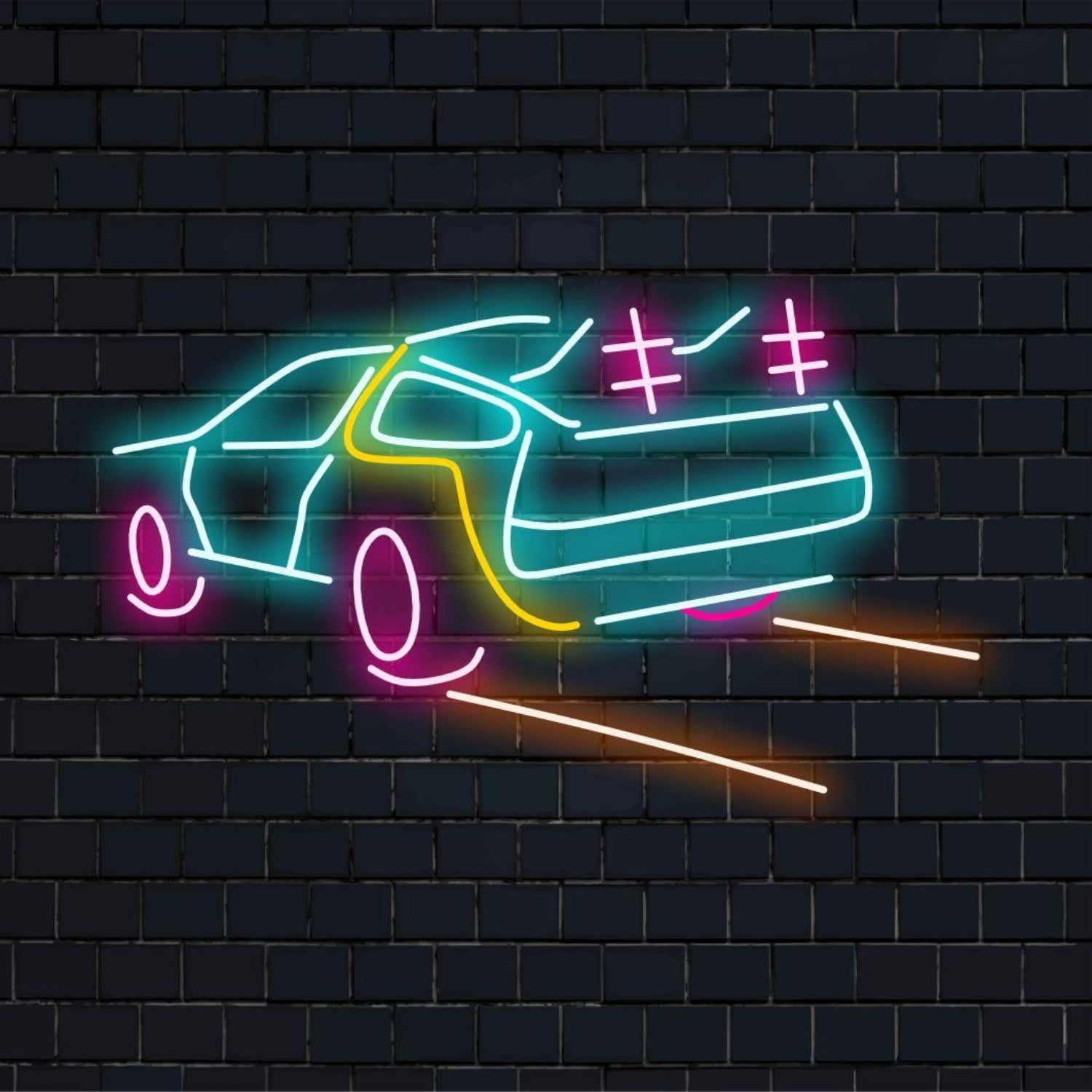 DeLorean Time Machine Custom Made LED Neon Sign | Shineneon