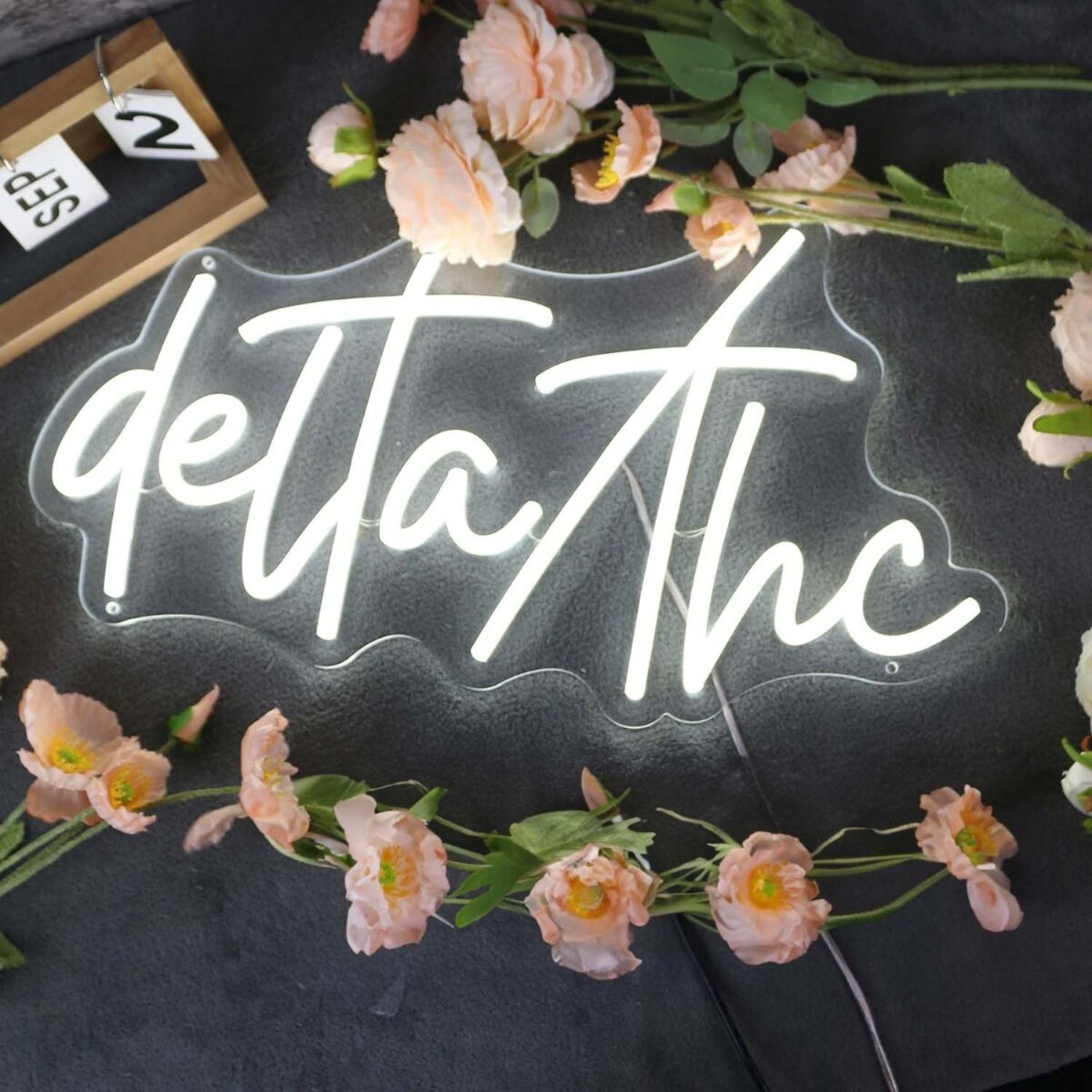 Delta Thc White Led Neon Sign - Shineneon