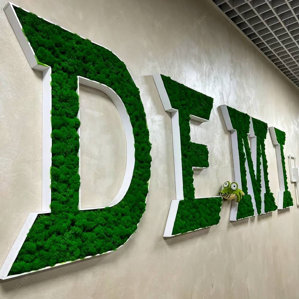 Demi 3D Moss Letter Sign - Shineneon