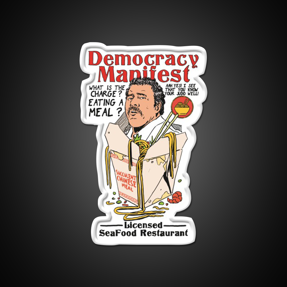 Democracy Manifest Eating A Meal A Succulent Led Neon Sign Chinese Food Rgb Color