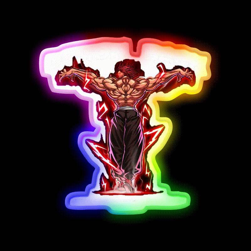 Demon Back Anabolic Apparel Gym Fitness Led Neon Sign Rgb Color