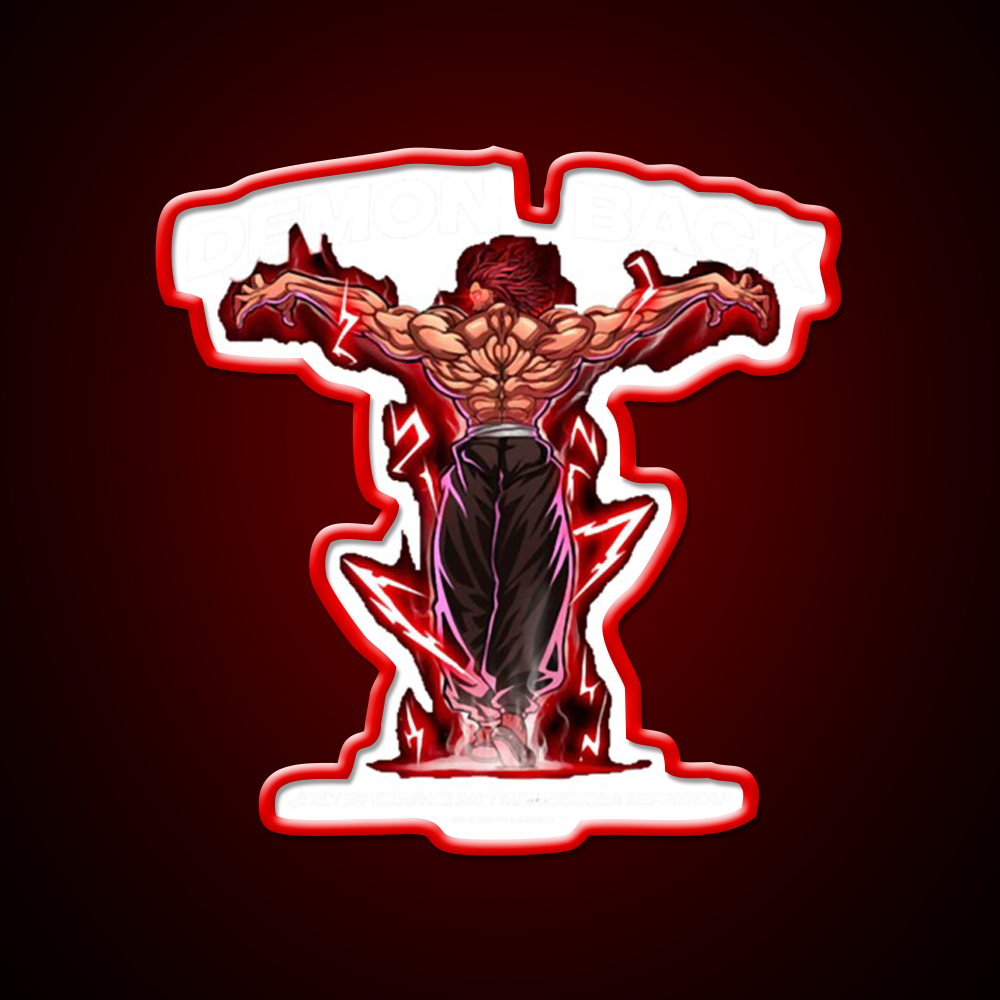 Demon Back Anabolic Apparel Gym Fitness Led Neon Sign Rgb Color