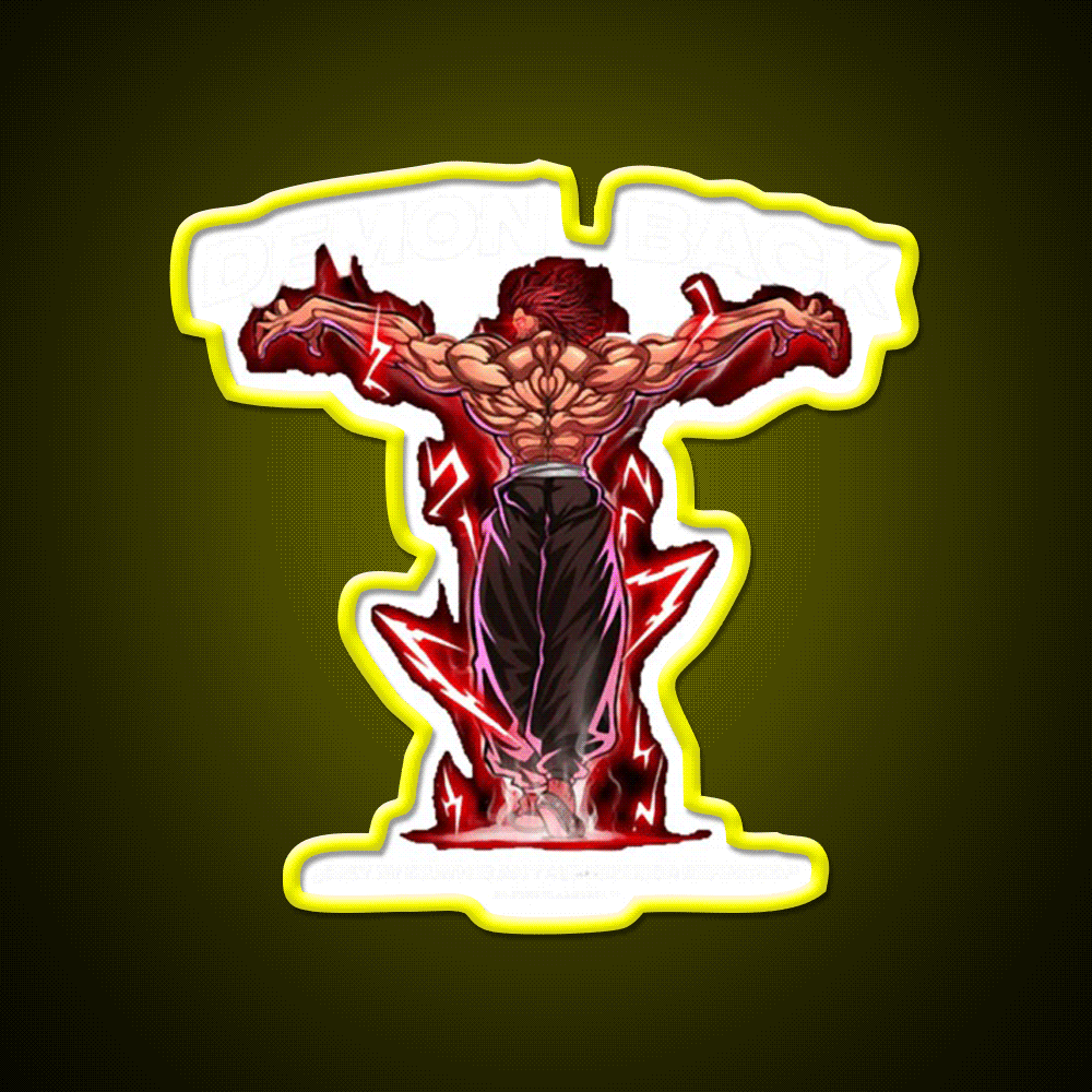 Demon Back Anabolic Apparel Gym Fitness Led Neon Sign Rgb Color