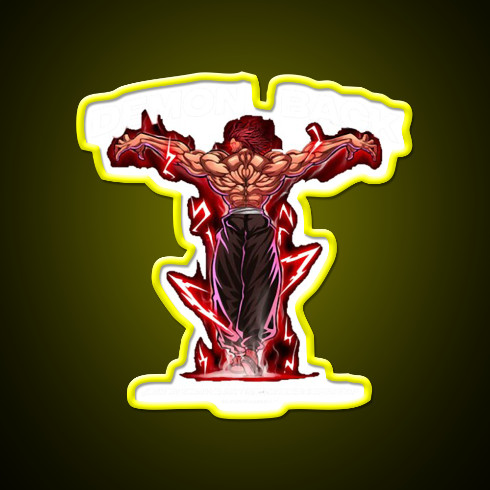 Demon Back Anabolic Apparel Gym Fitness Led Neon Sign Rgb Color