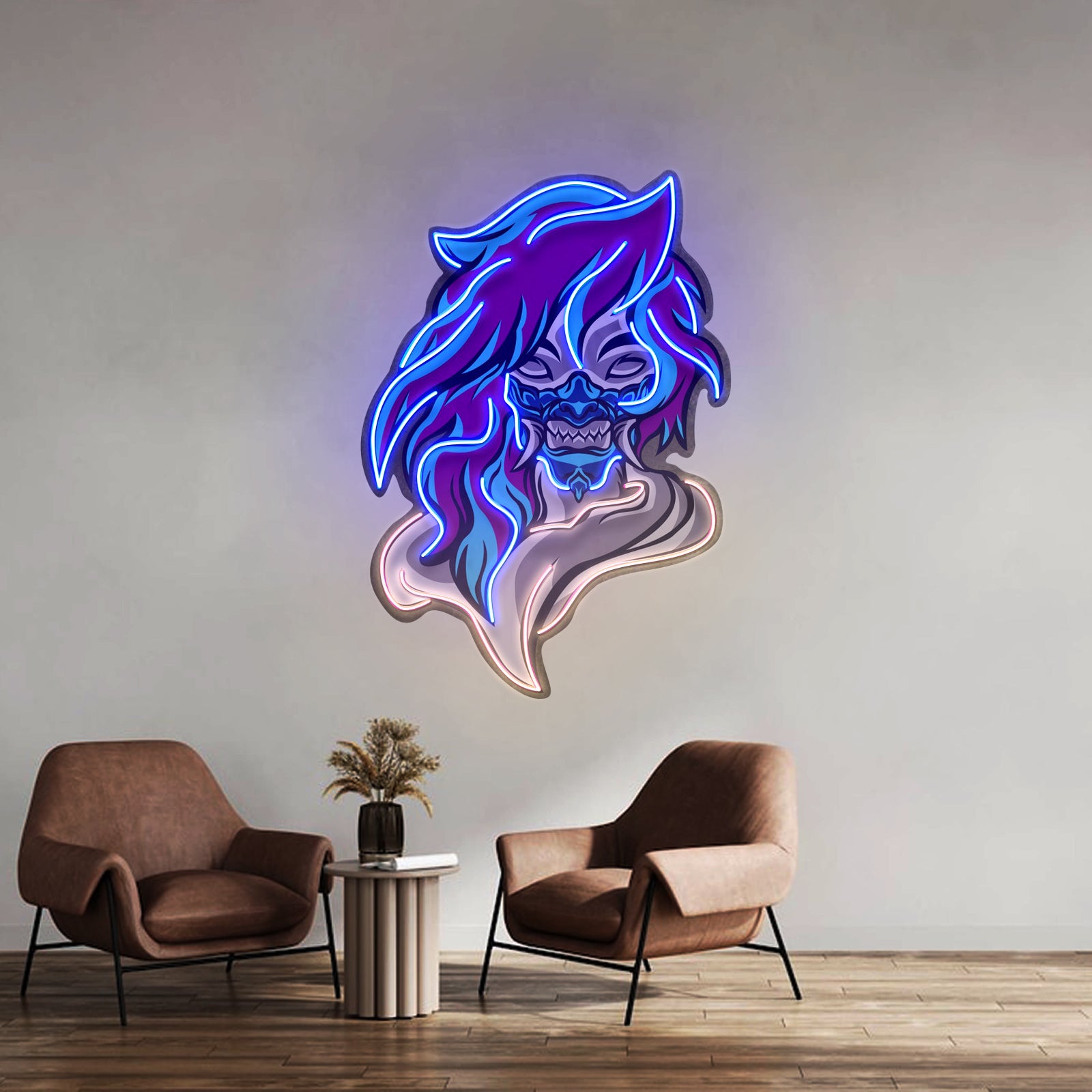 Demon Mascot Led Neon Sign Light Custom Led Signs