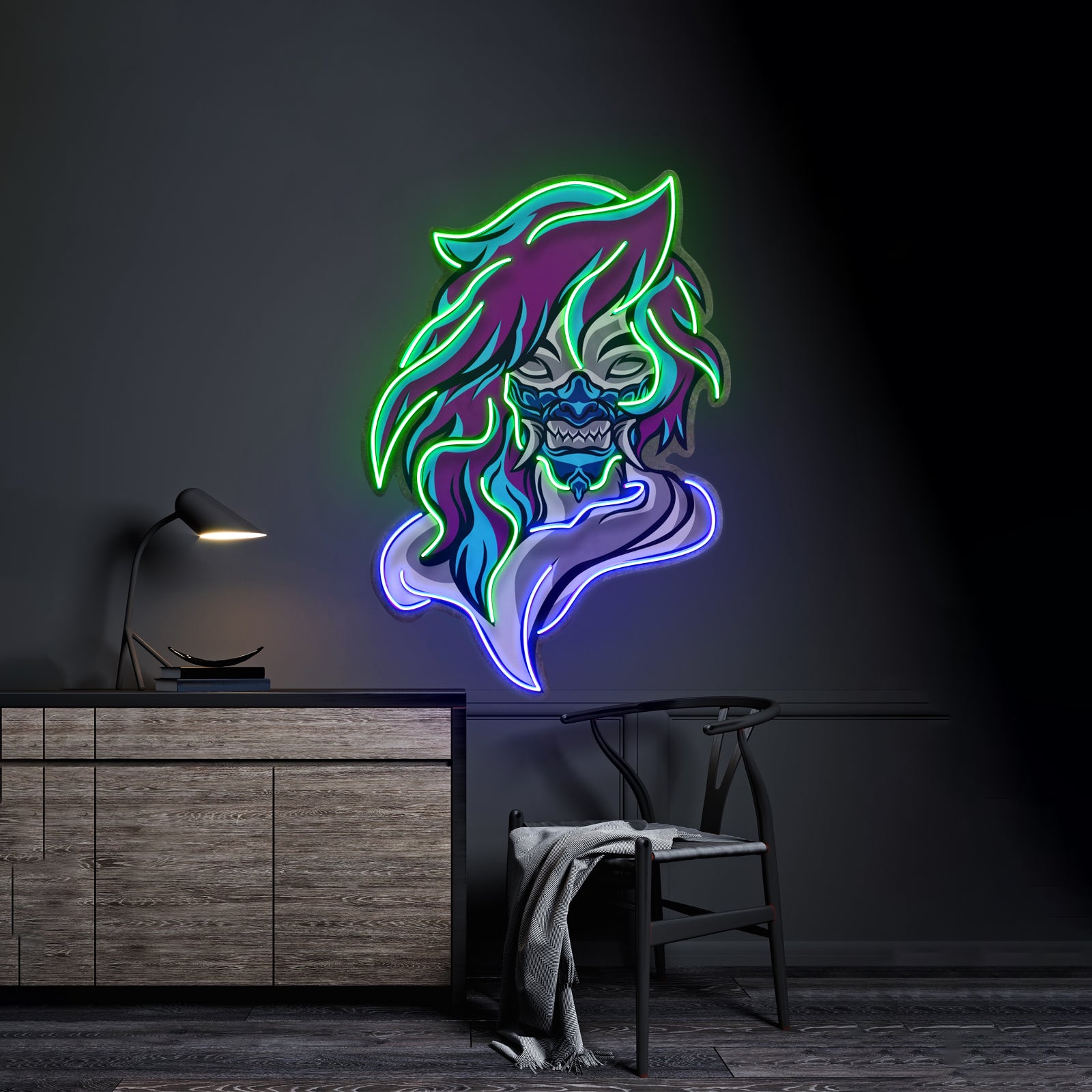 Demon Mascot Led Neon Sign Light Custom Led Signs