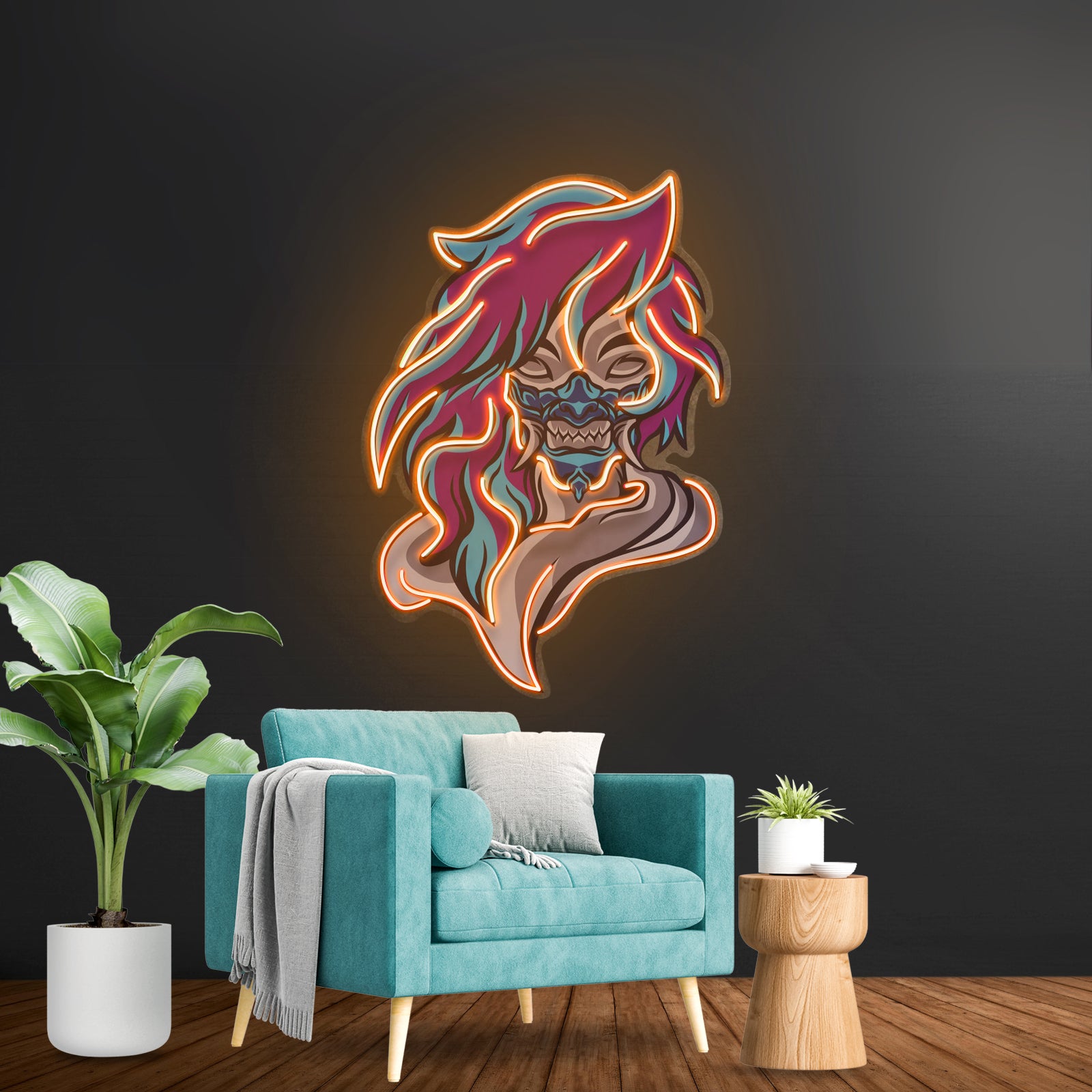 Demon Mascot Led Neon Sign Light Custom Led Signs