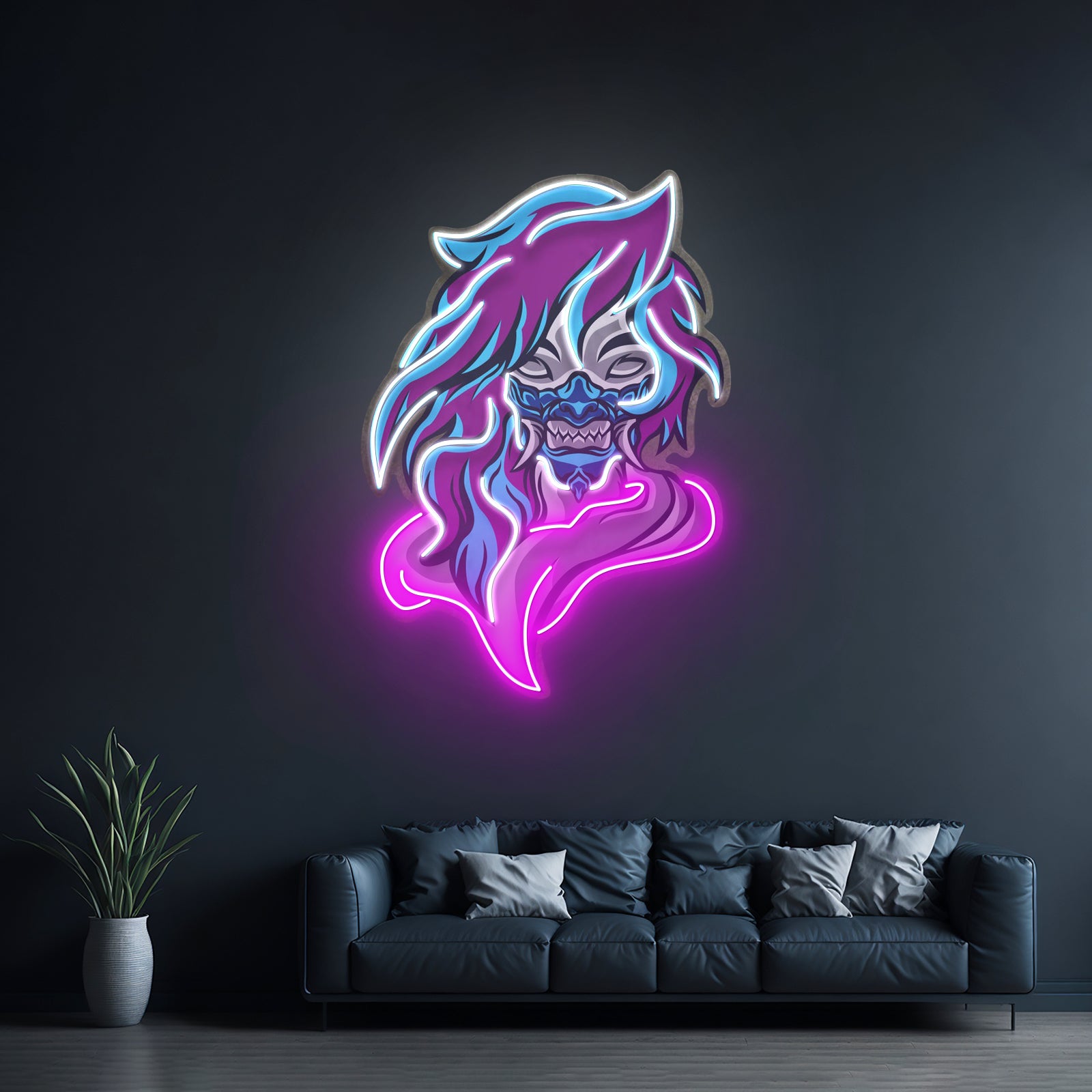 Demon Mascot Led Neon Sign Light Custom Led Signs