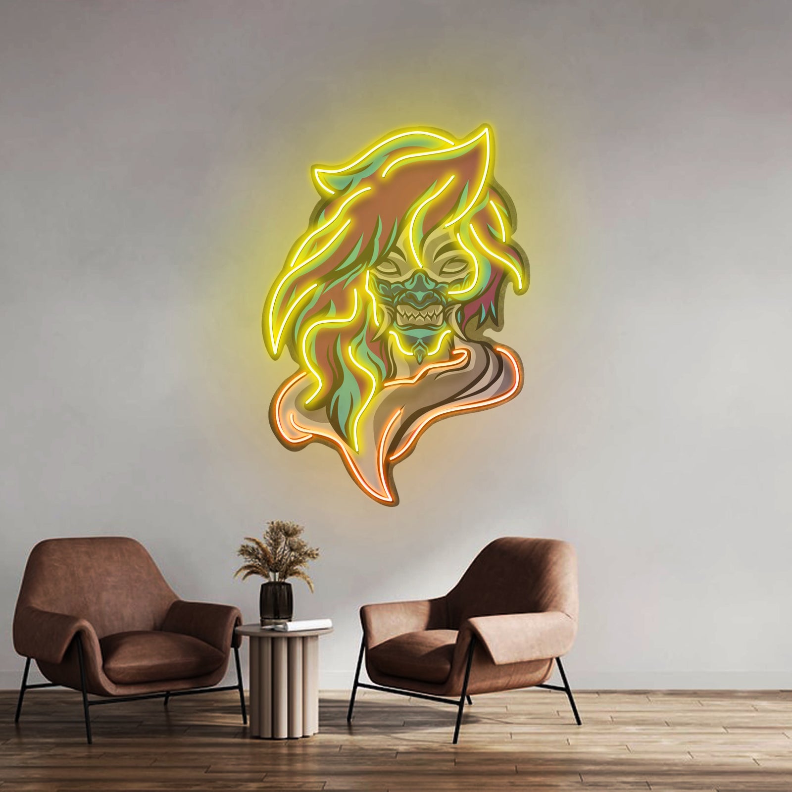Demon Mascot Led Neon Sign Light Custom Led Signs