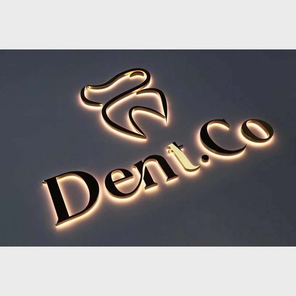 Dent 3D Backlit Channel Letters Led Light Sign - Shineneon