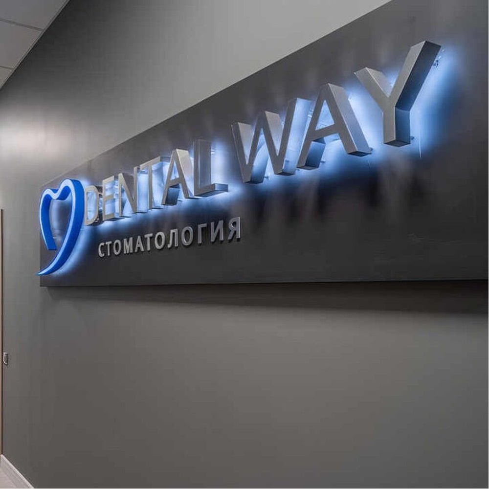 Dental Way 3D Backlit Channel Letters Led Light Sign - Shineneon