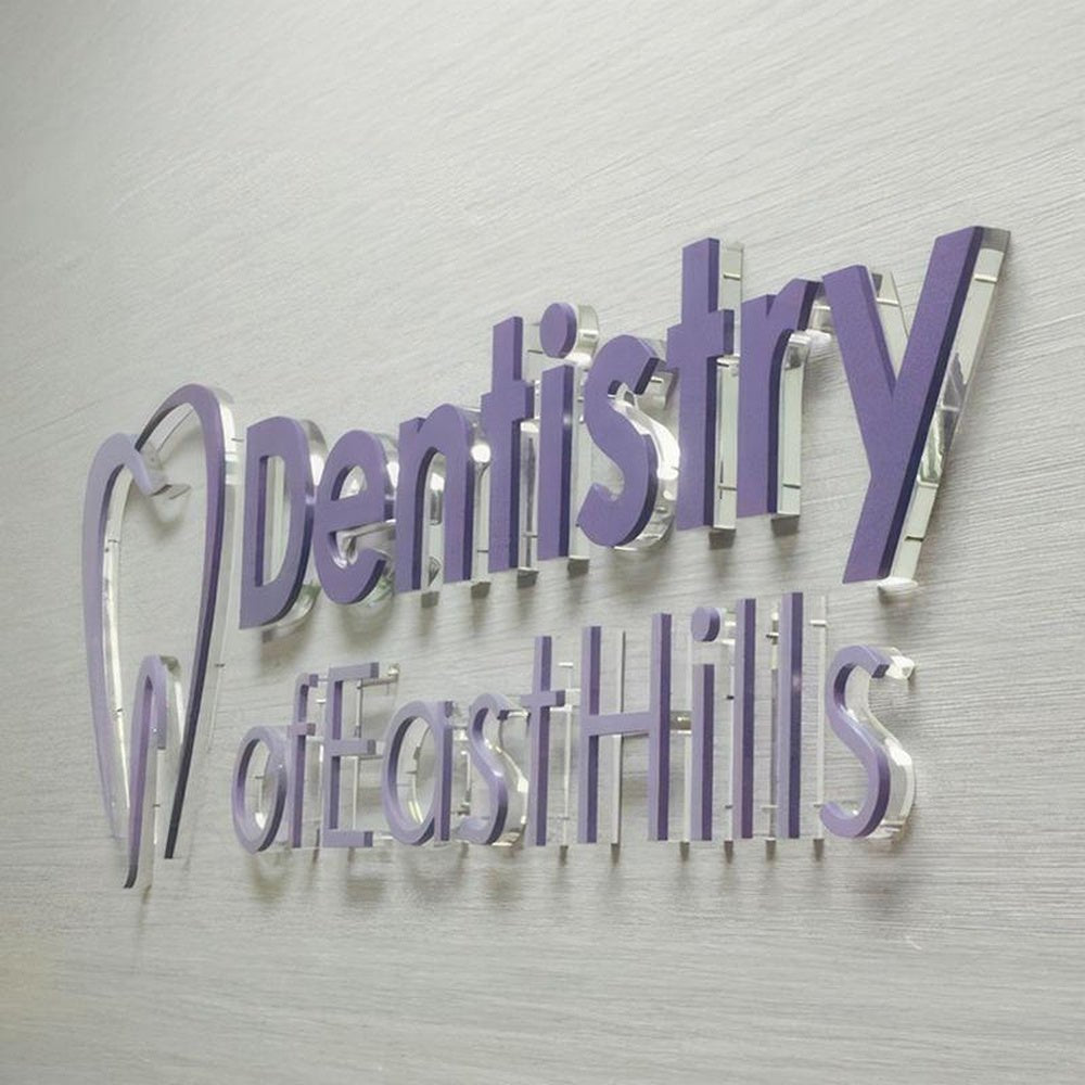 Dentistry Of Asthills 3D Backlit Letters Business Metal Led Sign - Shineneon