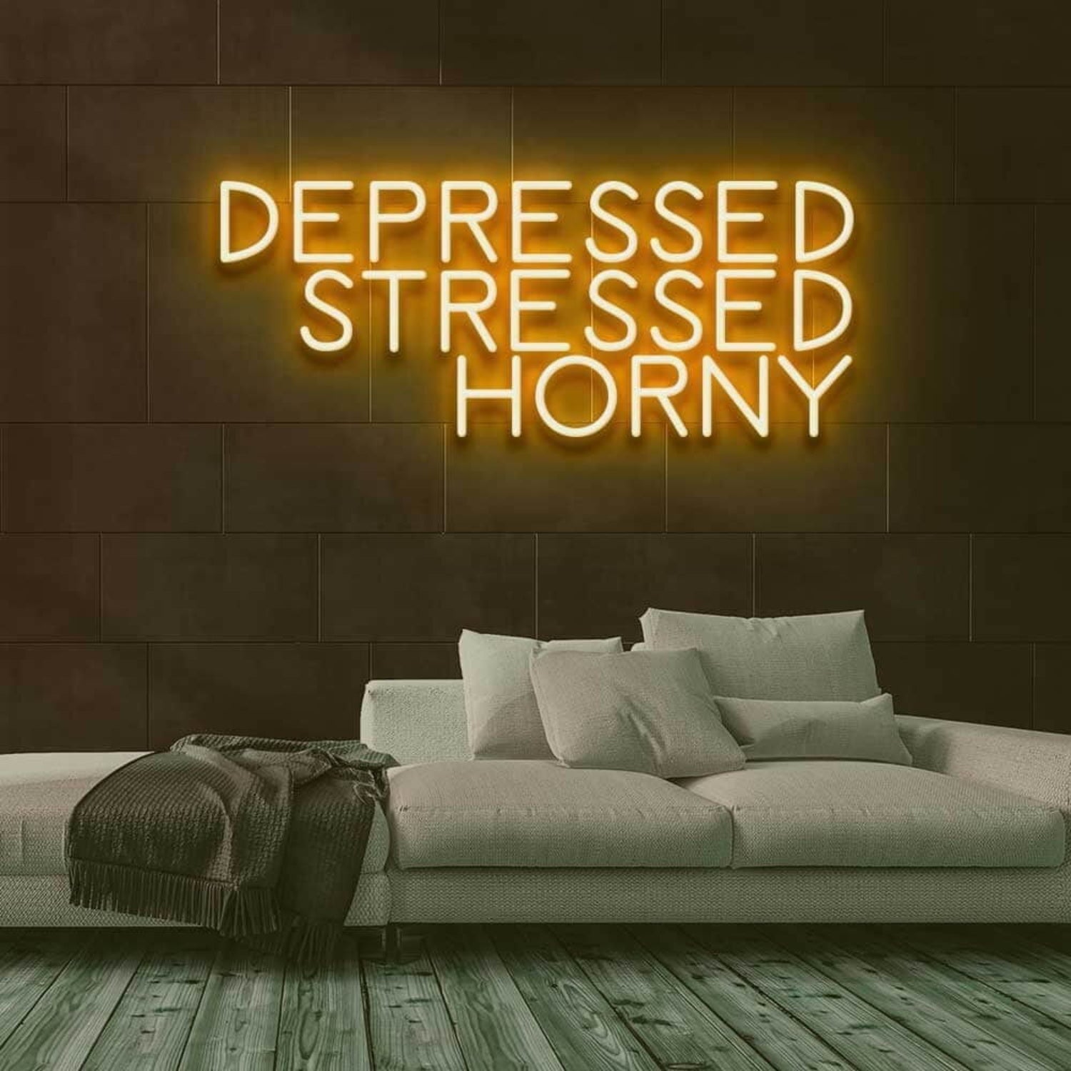 Depressed Stressed Horny Led Neon Sign | Shineneon