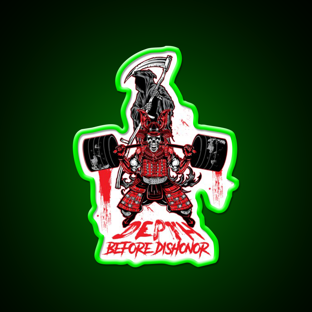 Depth Before Dishonor Gym Fitness Led Neon Sign Rgb Color