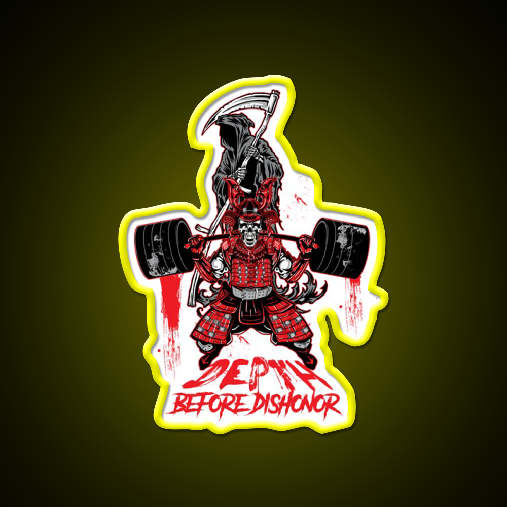 Depth Before Dishonor Gym Fitness Led Neon Sign Rgb Color