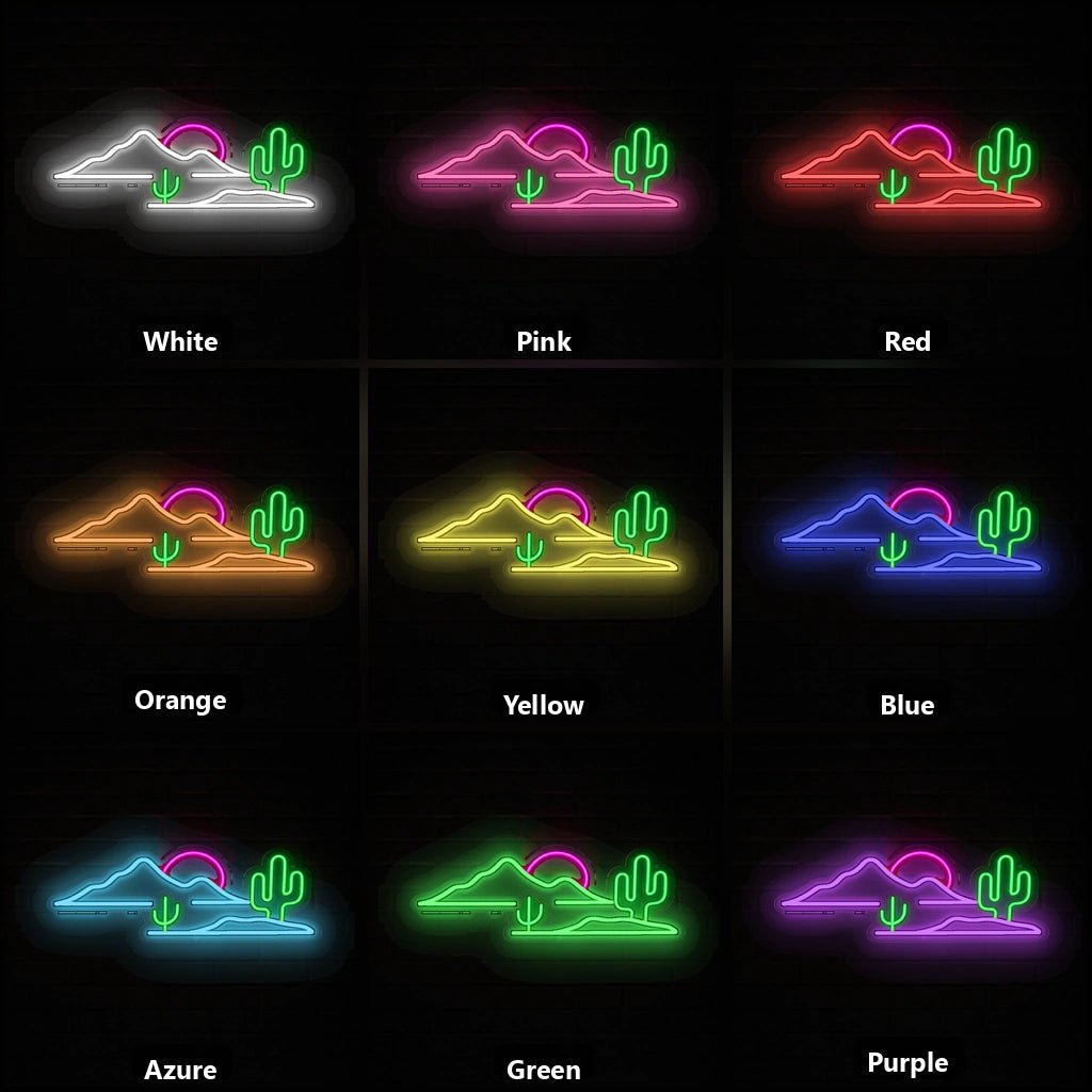 Desert Cactus Bedroom Vintage LED Neon Sign - Shineneon