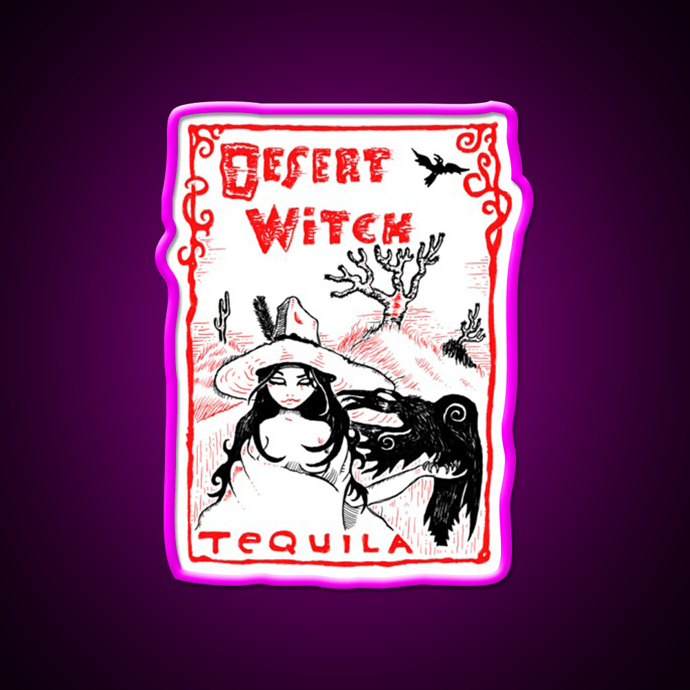 Desert Witch Tequila Party Drink Tequila Led Neon Sign Rgb Color - Shineneon
