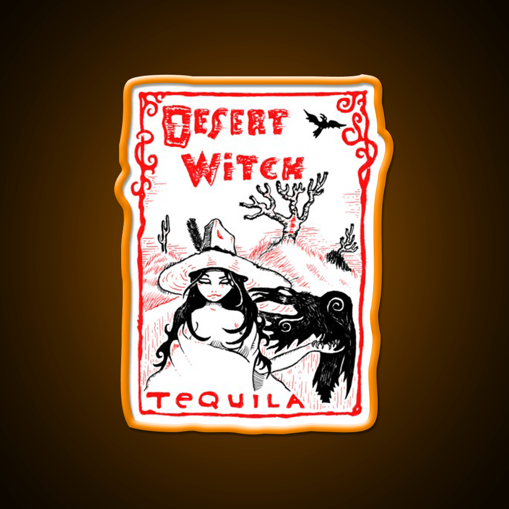 Desert Witch Tequila Party Drink Tequila Led Neon Sign Rgb Color - Shineneon