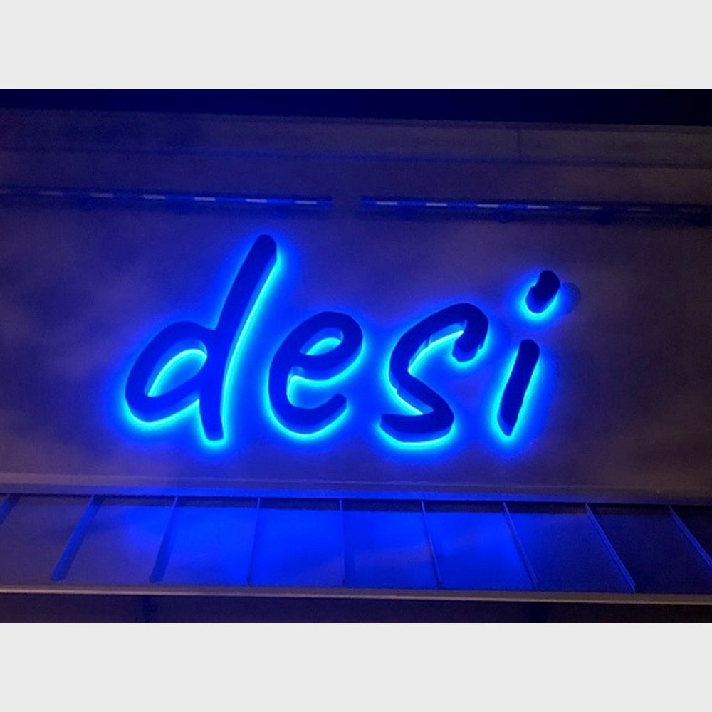 Desi 3D Backlit Channel Letters Led Light Sign
