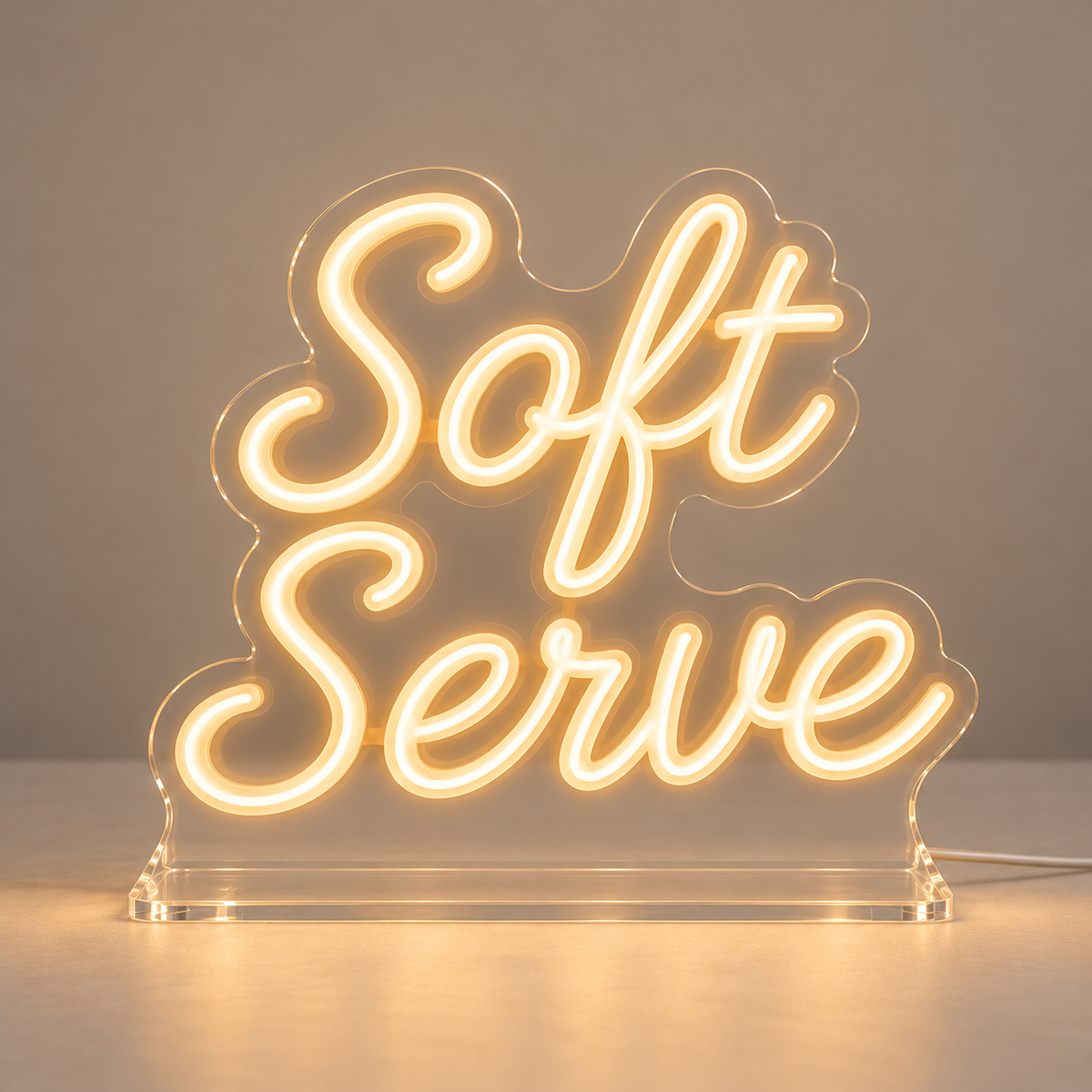Soft Serve Custom LED Neon Sign Two designs USB Power