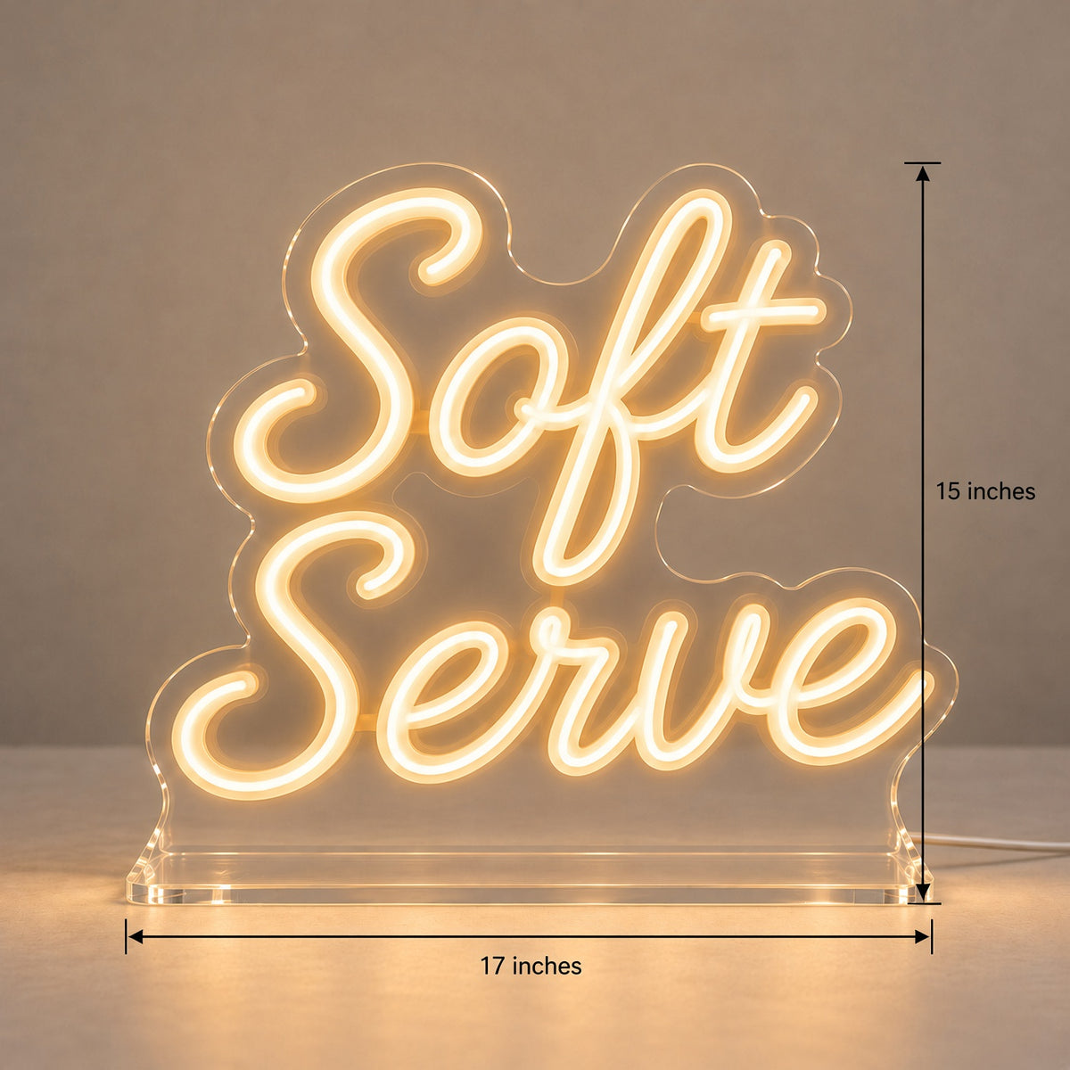 Soft Serve Custom LED Neon Sign Two designs USB Power