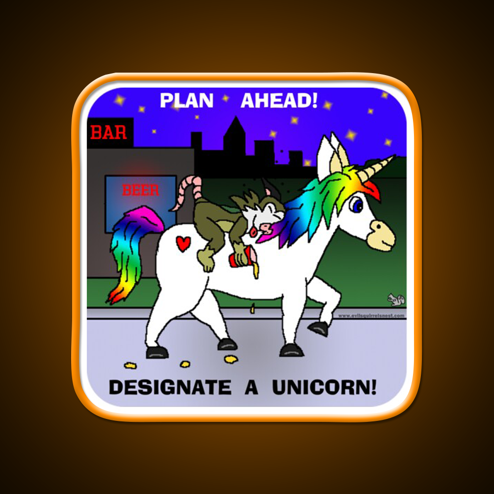 Designate A Unicorn Man Cave Bar Led Neon Sign