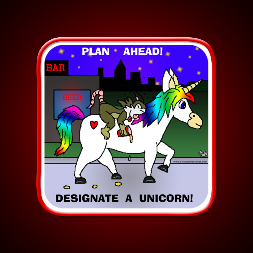 Designate A Unicorn Man Cave Bar Led Neon Sign