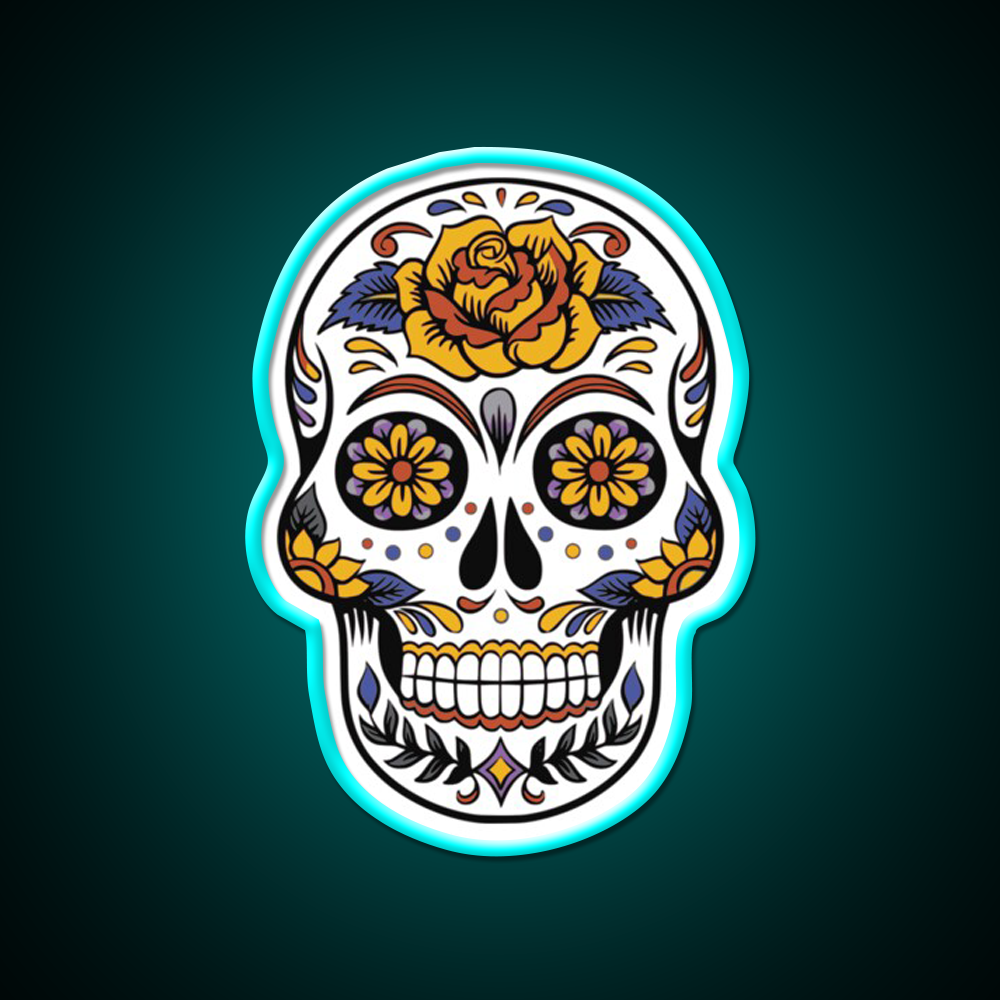 Desperados Skull Design Beer Bar Decor Led Neon Sign Rgb Color - Size and dimension reference